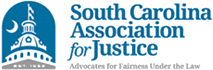 Logo Recognizing Derrick Law Firm Injury Lawyers's affiliation with South Carolina Association for Justice